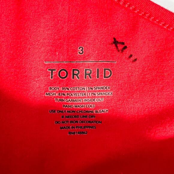 NEW Torrid 3X Plus Size Top Womens Mesh Going Out Casual Party One Shoulder - Picture 4 of 5